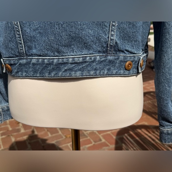 Chloe by Chloe Cropped Denim Jacket in Dusty Blue NWOT - Picture 8 of 15